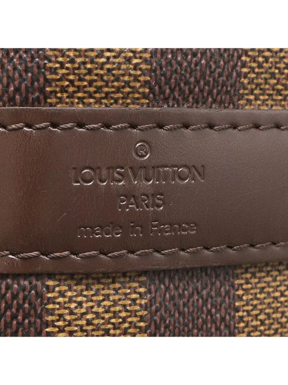 Louis Vuitton Boston Bag Keepall Bandouliere 55 Damier Canvas Ebene Gold Brown